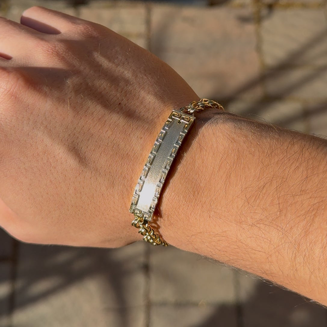 14K Gold Chino Link ID Bracelet