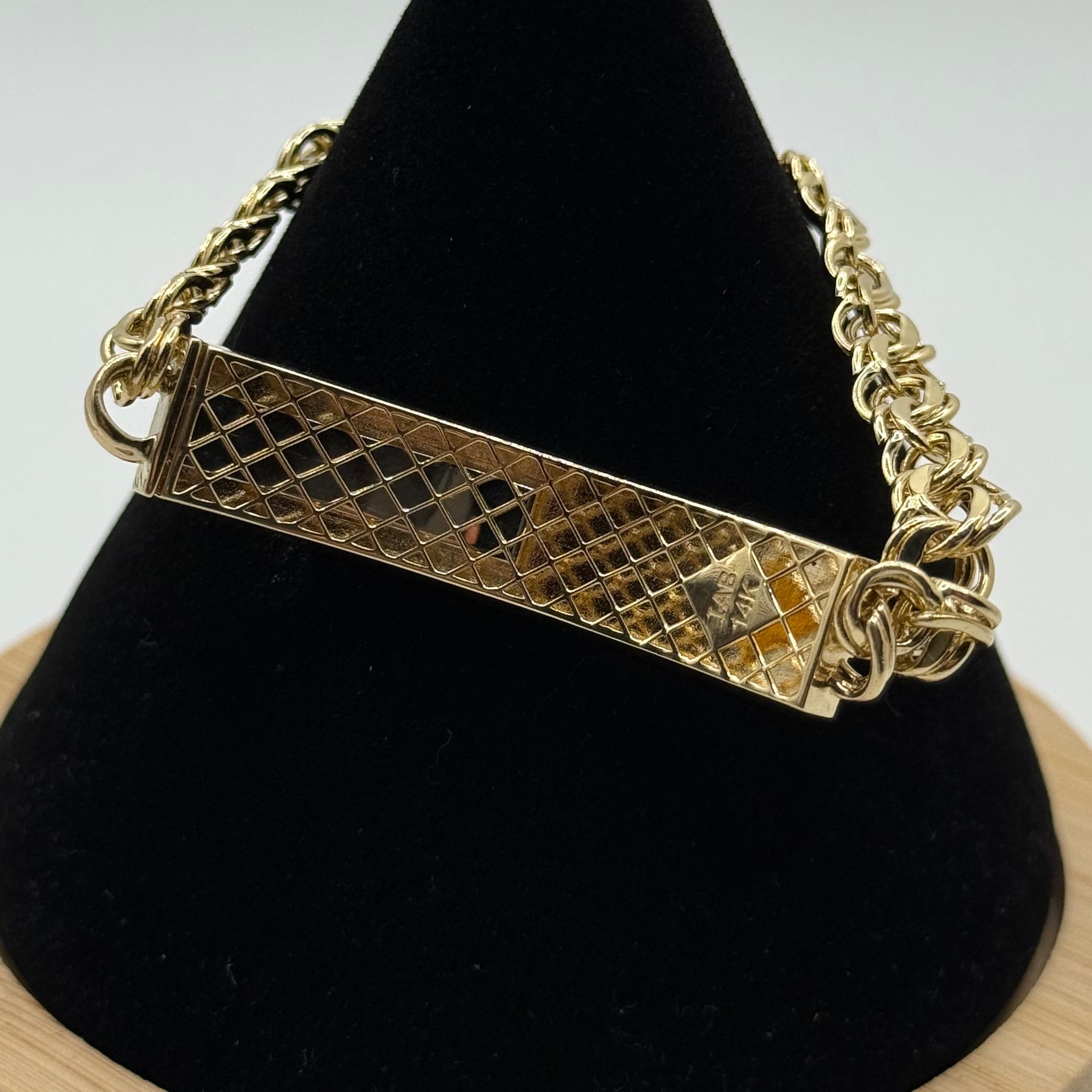 14K Gold Chino Link ID Bracelet