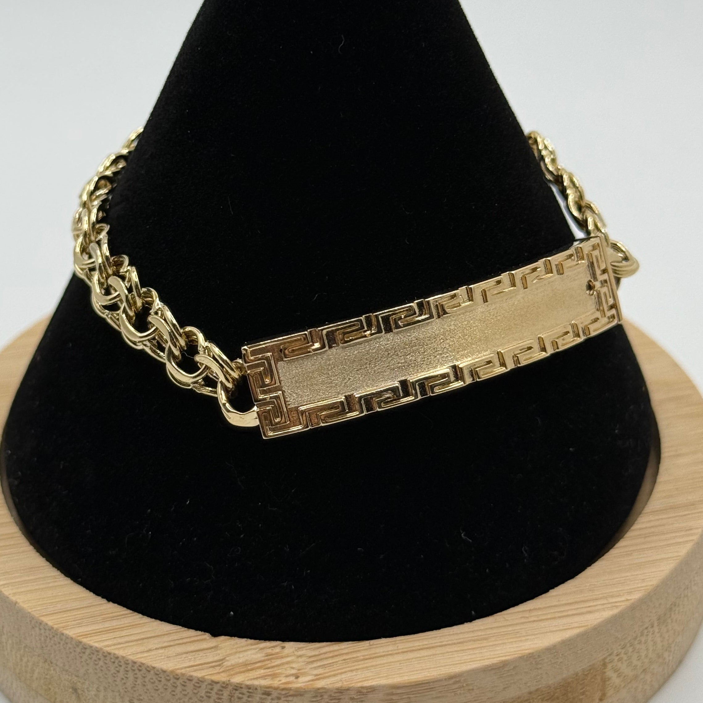 14K Gold Chino Link ID Bracelet