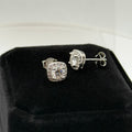 Moissanite ‘Halo’ 7.5mm Earrings | .925 Silver
