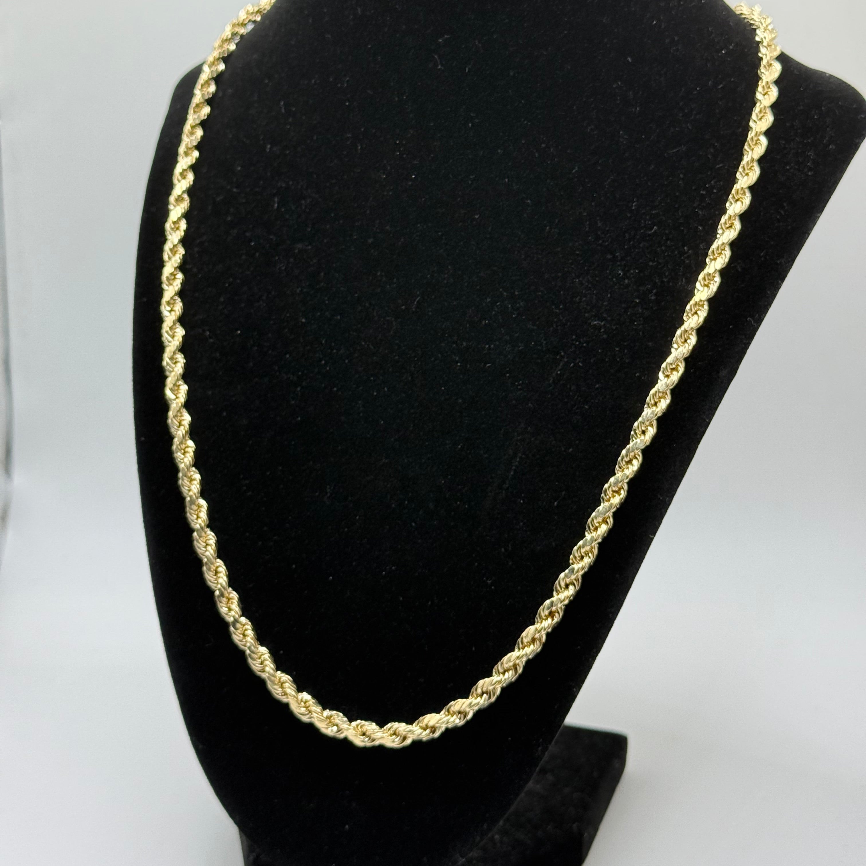 10K Gold 5mm Rope Chain (Hollow)