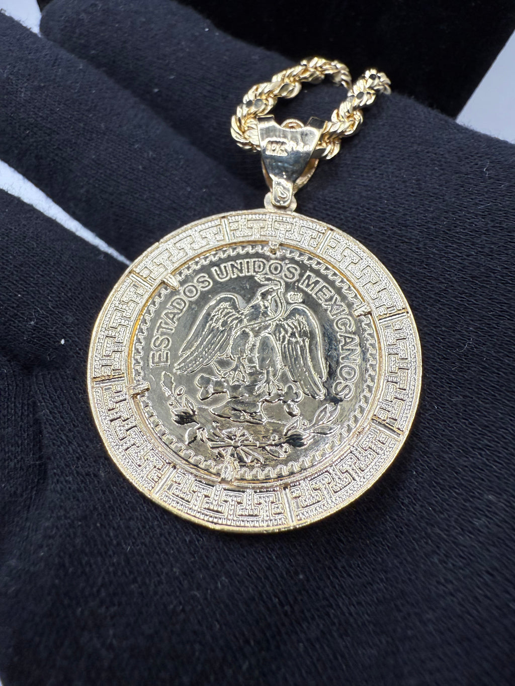 10K Gold Mexican Pesos + 5mm Hollow Rope Set