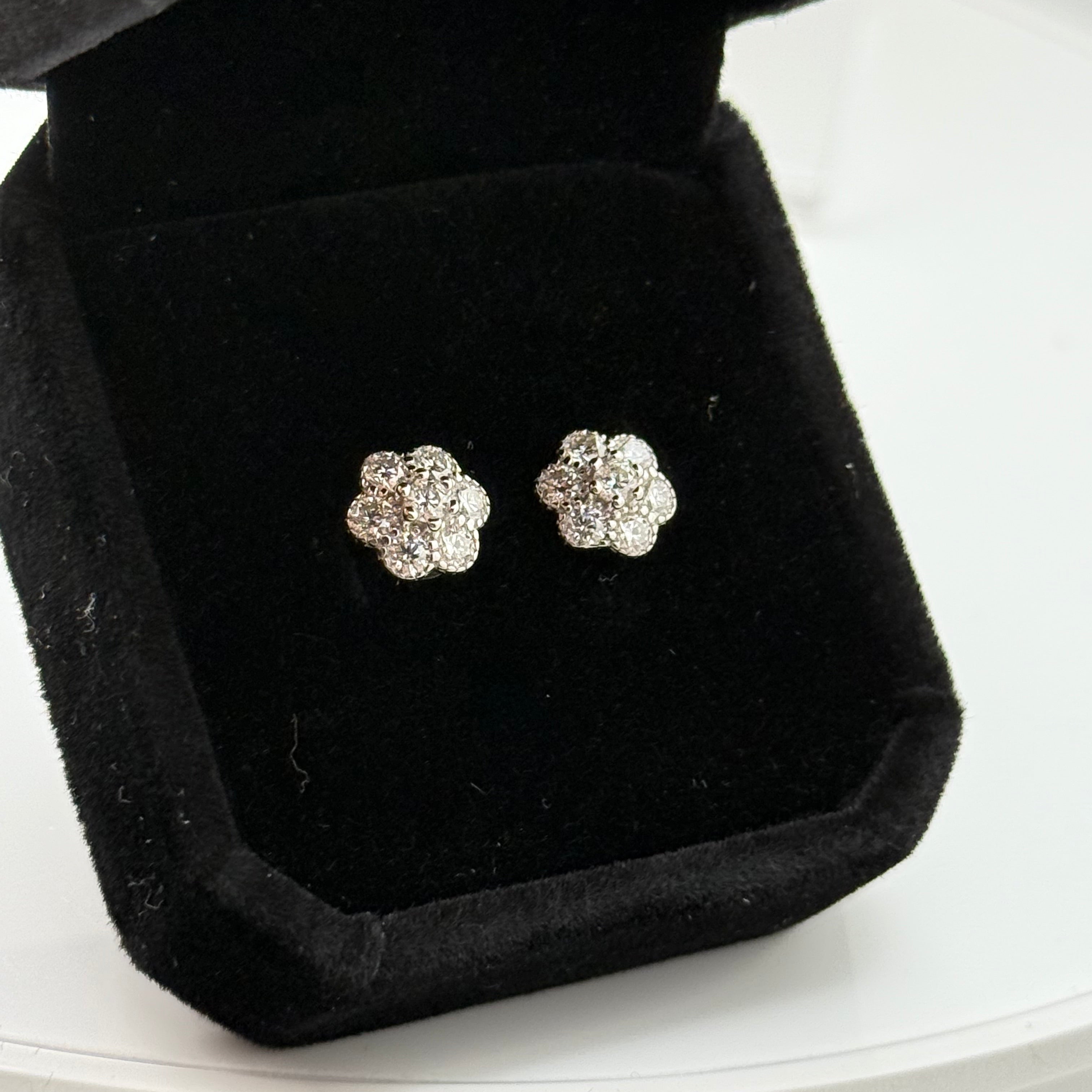 Moissanite 'Cluster Flower' Earrings | .925 Silver