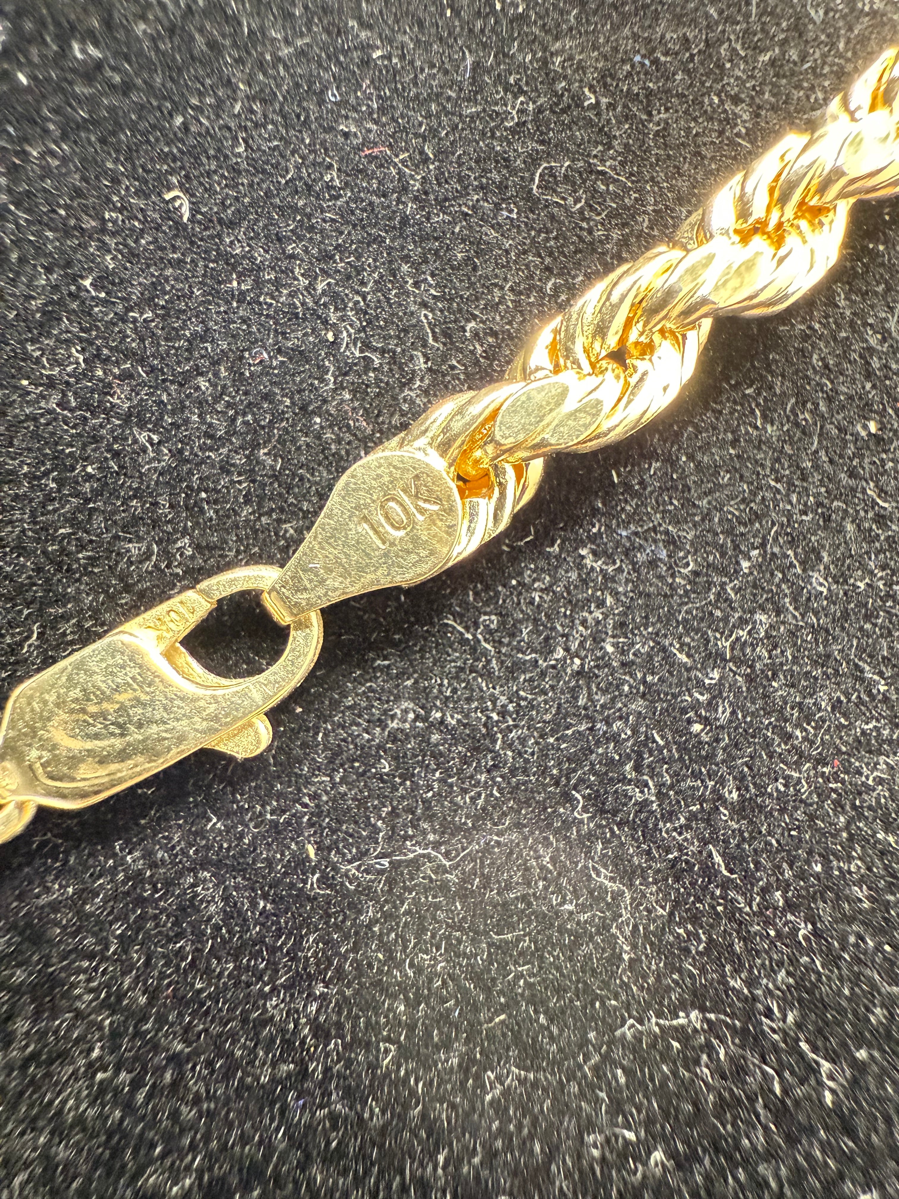 10K Gold Mexican Pesos + 5mm Hollow Rope Set