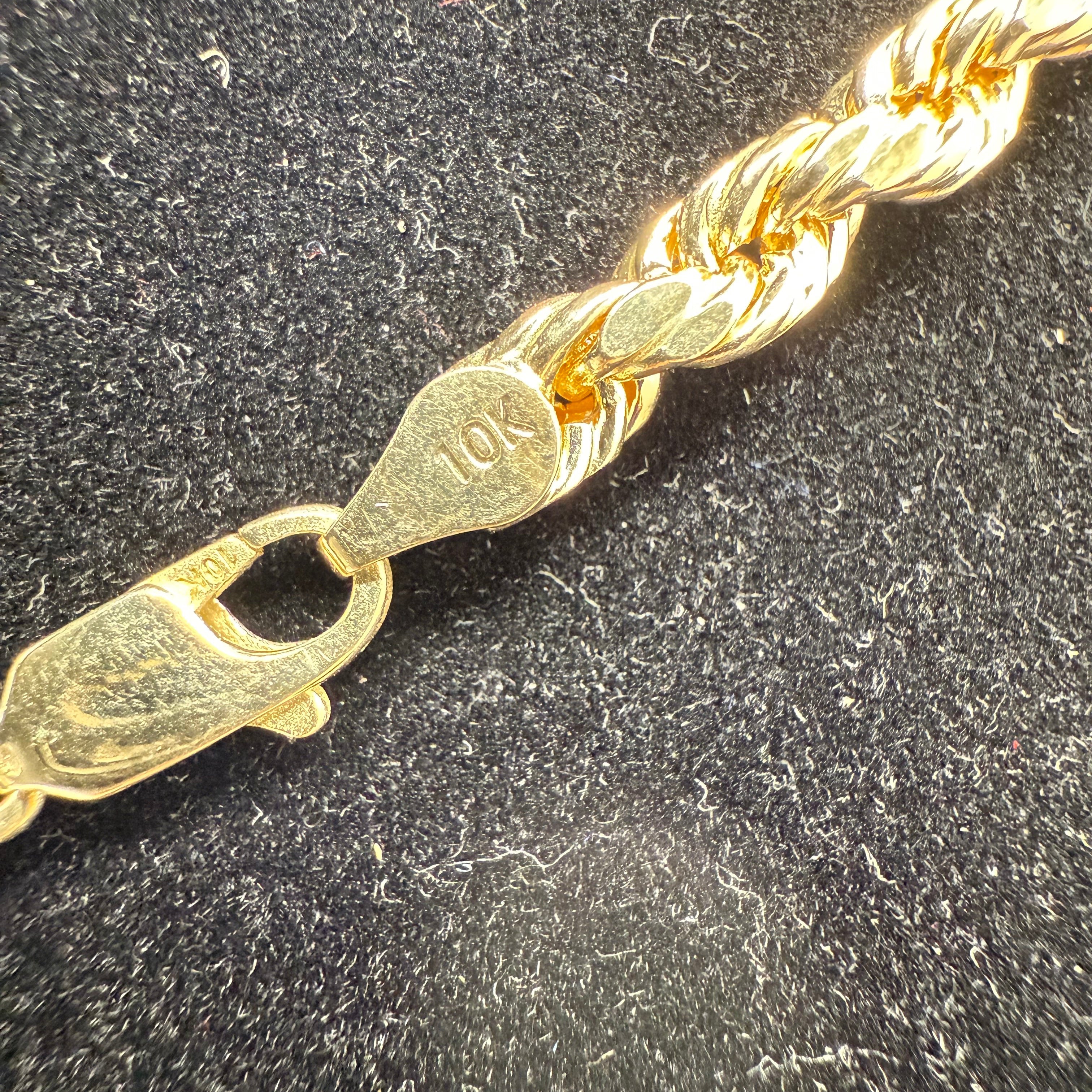 10K Gold 5mm Rope Chain (Hollow)
