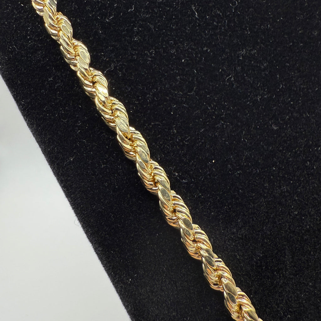 10K Gold 5mm Rope Chain (Hollow)