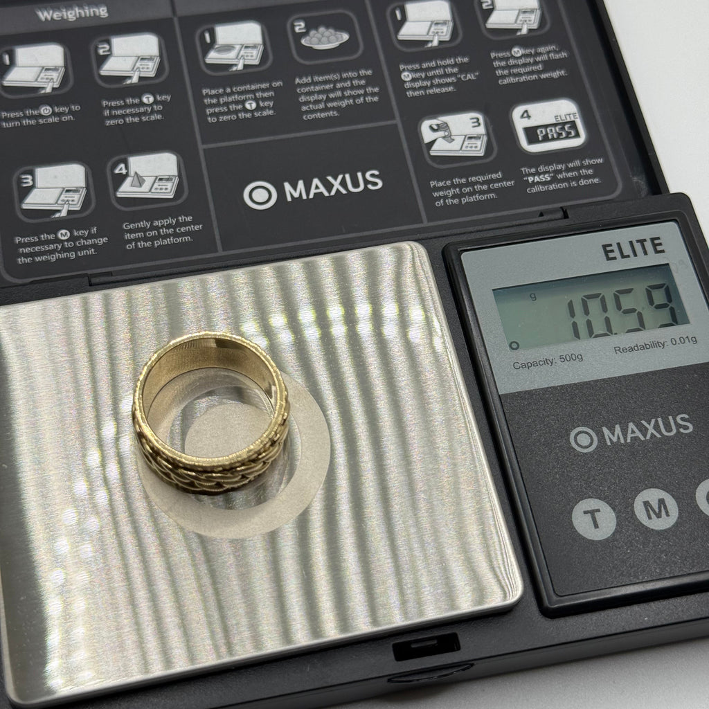 10K Gold Spinning Cuban Ring - Sz 9.5