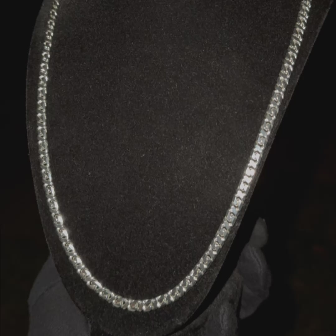 4.8mm Dollar Cuban Chain – 925 Sterling Silver - 24 inches